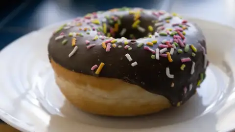 Chocolate glazed doughnut